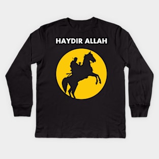 Haydir Allah Ertugrul Bey Kurulus Osman Kayi Flag Drillis Ottoman Empire Turkey Istanbul Gift Kids Long Sleeve T-Shirt